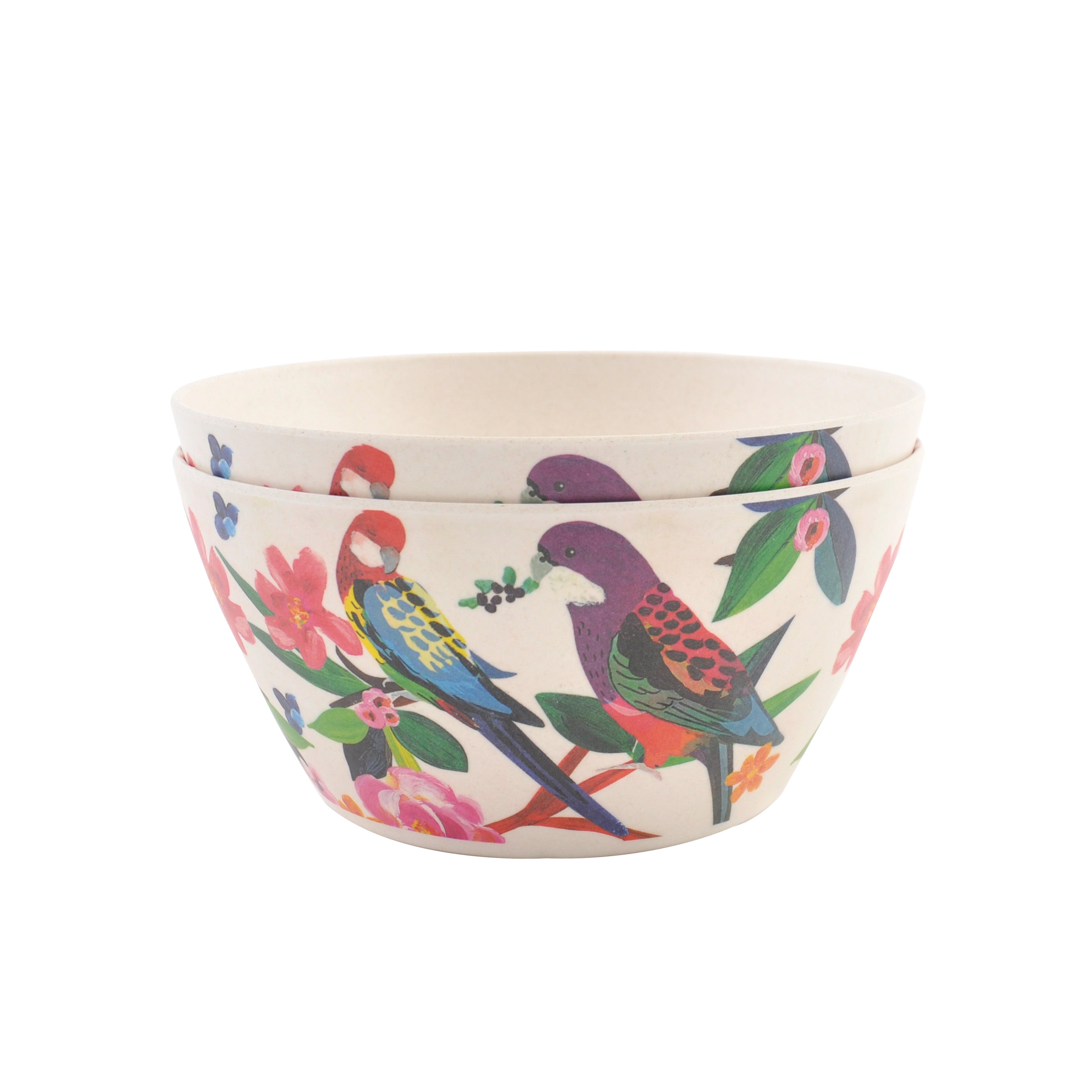 2Pk Bamboo Bowl - Happy Birds